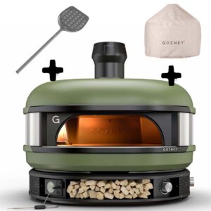 Gozney Dome Dual-Fuel Pizzaofen inkl. Abdeckhaube und Heber | olivgrün