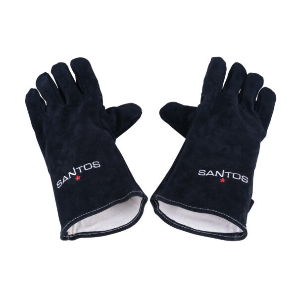 SANTOS BBQ-Handschuhe aus Leder | schwarz (Paar)