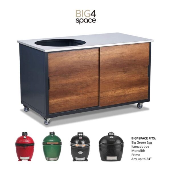 BIG4SPACE Tisch 150 Barrique-Eiche Kamado Joe Classic 3