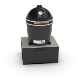 BRABURA Küchenmodul mit schwarzen Edelstahl Griffe CT 80 für Kamado Grills