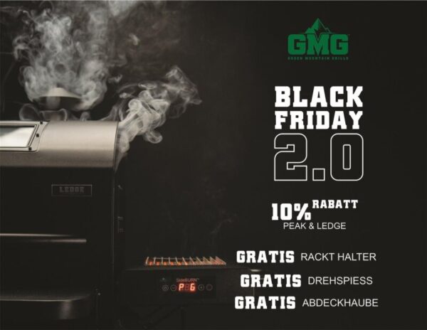 GMG LEDGE PRIME 2.0 PELLET GRILL Black Friday