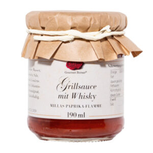 GOURMET BERNER Grillsauce mit Whisky - Millas Paprika-Flamme 190g Glas