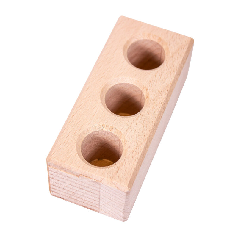 GOURMET BERNER Holzständer für 3 Vitro-Reagenzgläser 3 GOURMET BERNER Holzständer für 3 Vitro-Reagenzgläser