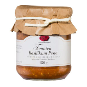 GOURMET BERNER Tomaten Basilikum Pesto - Pesto al Pomodoro im 180g Glas