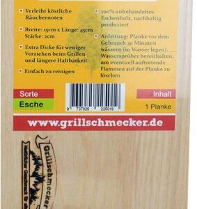 GRILLSCHMECKER Eschen Planke XL