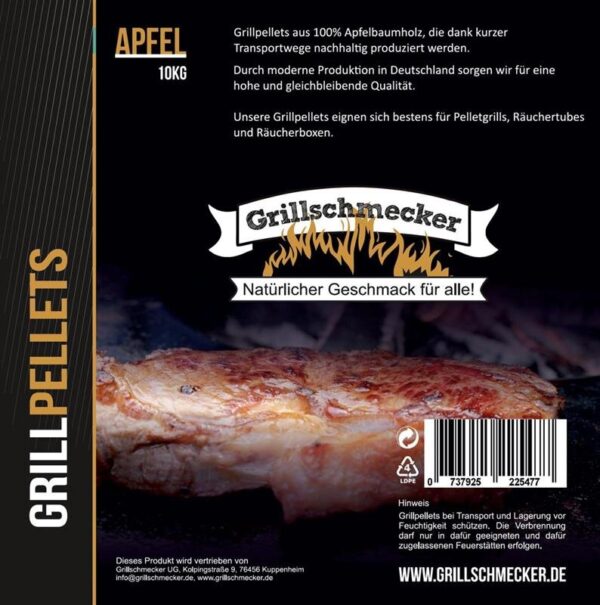 GRILLSCHMECKER Grillpellets Apfel 10kg