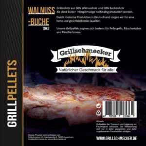 GRILLSCHMECKER Grillpellets Sonderedition Walnuss/Buche 10kg