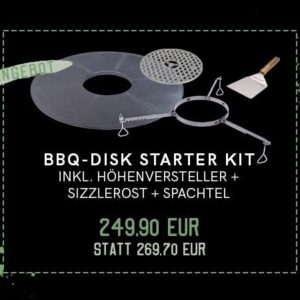 MOESTA BBQ BBQ-Disk Starter Set mit SizzleRost und Spachtel