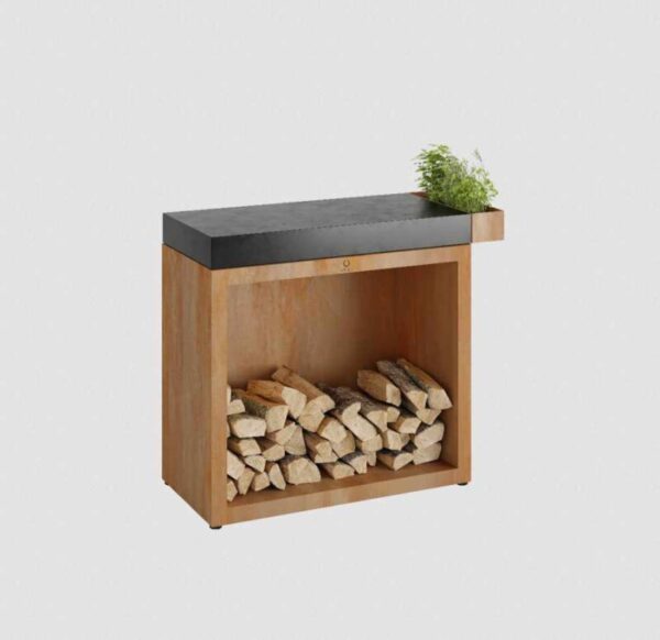 OFYR Butcher Block Storage 90 Corten Ceramic Dark Grey