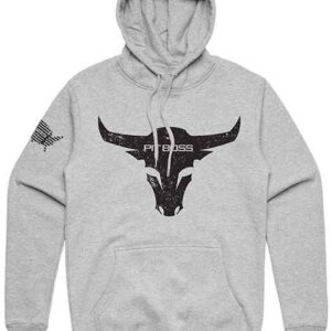 PITBOSS Bull Hoody - Grey Heather - Mens L