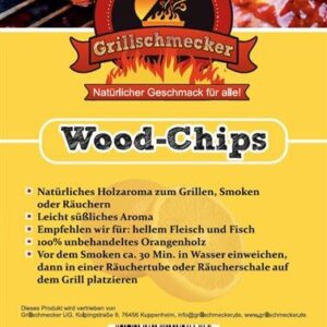 Räucher Chips von Grillschmecker 1kg Orange