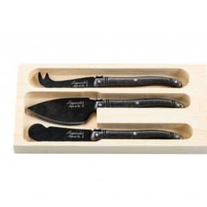 STYLE DE VIE 3er Set Käsemesser Stonewash