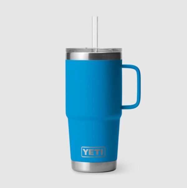 YETI Rambler 25 oz Straw Mug Big Wave Blue (710 ml)