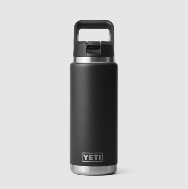 YETI Rambler 26 oz Straw Bottle Black (739 ml)