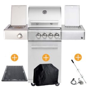 CHEF Paket S3 Backburner Seitenkocher Steakzone AIR System GRATIS Z...