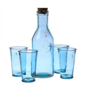 Gläser-Set - Karaffe und 4 Trinkgläser - Glas - 5-teilig