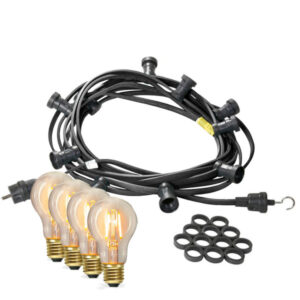 Illu-/Partylichterkette 10m - Außenlichterkette schwarz - Made in G...