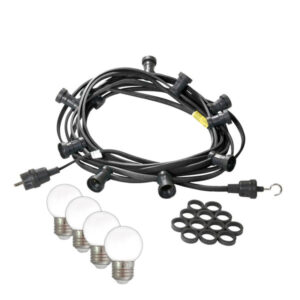 Illu-/Partylichterkette 20m - Außenlichterkette schwarz - Made in G...