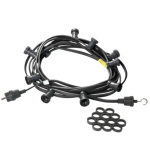 Illu-/Partylichterkette 5m - Außenlichterkette schwarz - Made in Ge...