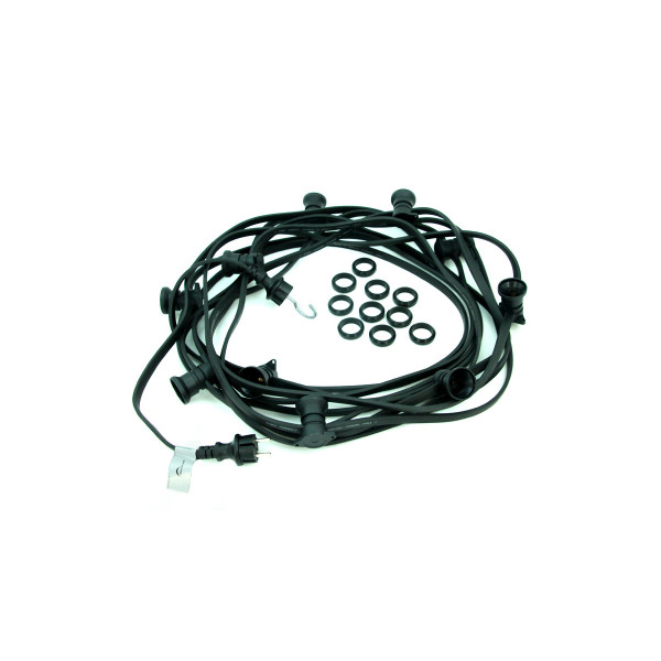 Illu-/Partylichterkette BLACKY 20m - Außenlichterkette schwarz - 20...
