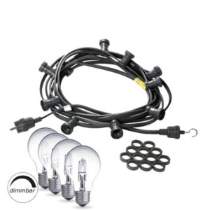 Illu-/Partylichterkette BLACKY 30m - Außenlichterkette schwarz - 30...