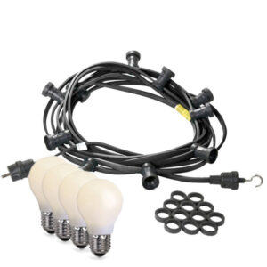 Illu/Partylichterkette 30m - Außenlichterkette schwarz - Made in Ge...