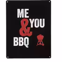 Weber Retro-Schild "Me & You & BBQ"
